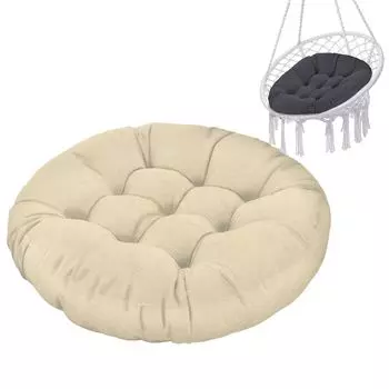 Подушка на подвесное кресло, обивка напольная подушка для вращающегося кресла, подушка для подвесных качелей из хлопка, кресло папасан, подвесная корзина, подвесное кресло, диаметр 90 см, листья черно-желтые [114] Ferocity, красный