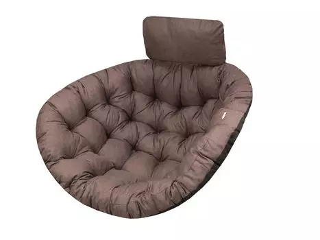 Подушка на подвесное кресло, подушка для подвесных качелей из полиротанга/ротанга, подушка, подвесная корзина, корзина для качелей, подушка для качелей, подушка на спинку коричневого цвета Stanislaw Jurga, коричневый