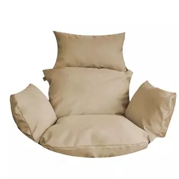 Подушка на подвесное кресло, подушка для подвесных качелей из ротанга/ротанга, подвесная корзина, корзина для качелей, только подушка, подушка на спинку - светло-серый - бежевый Blomster