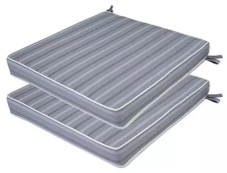 Подушка на сиденье Delindo Lifestyle Rio 2 шт, 40x4x40 см, серый