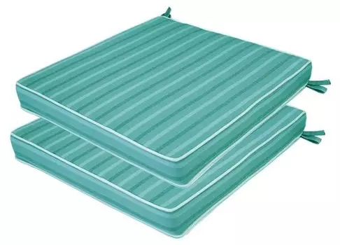 Подушка на сиденье Delindo Lifestyle Rio 2 шт, 40x4x40 см, бирюзовый