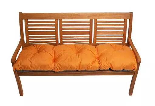 Подушка на сиденье для садовой скамейки 140х50см, напольная подушка, для улицы/в помещении, подушка для скамейки, подушка для садовой скамейки, розовый Setgarden, оранжевый