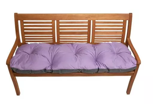 Подушка на сиденье для садовой скамейки 140х50см, напольная подушка, для улицы/в помещении, подушка для скамейки, подушка для садовой скамейки, бежевый Setgarden, фиолетовый