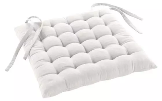 Подушка на сиденье Dynamic24 Twily, 38x5x38 см, белый