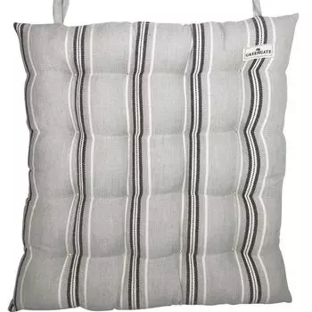 Подушка на сиденье Greengate NELL серая с полосками 40х40 подушка на кресло подушка на сиденье