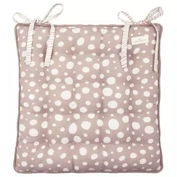 Подушка на сиденье Greengate НЕВА бежево-белый горошек 40х40 подушка на кресло чехол на сиденье