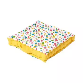 Подушка на сиденье Homescapes Polka Dots Bunt, 50x10x50 см, красочный