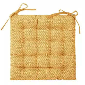 Подушка на сиденье "Отто" - хлопок - серый - 38x38 см - Atmosphera crateur d'interieur Atmosphera Crateur d'intrieur, желтый