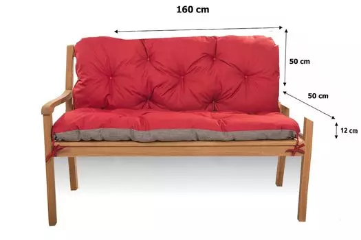 Подушка на сиденье подушка на кресло декоративная подушка ASAM бежевый стеганая 40х40 HOMLA Setgarden, красный