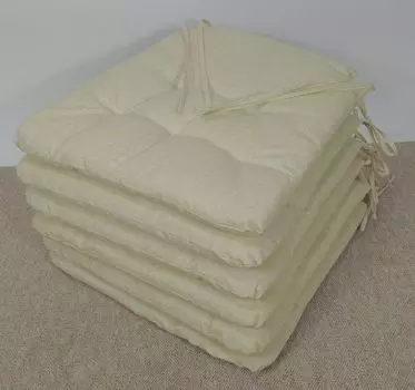 Подушка на сиденье Rattani, подушка на кресло Marina "трапеция" цвет бежевый комплект 6 шт.