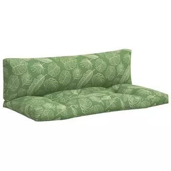 Подушка на сиденье vidaXL 3005779-2 (2 шт), 58x10x110 см цвет dunkelgrn/wei