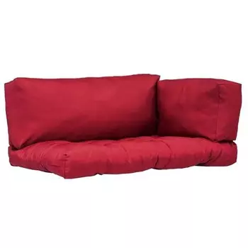 Подушка на сиденье vidaXL 3005779-3 (3 шт), 58x10x103 см цвет rotbraun