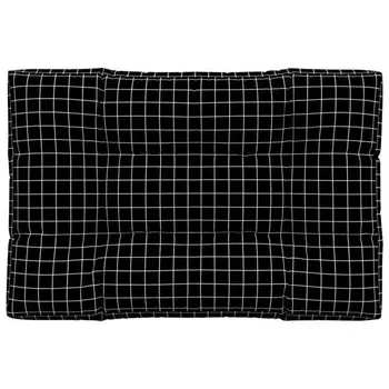 Подушка на сиденье vidaXL 3007234-5, 80x12x120 см, черно-белый
