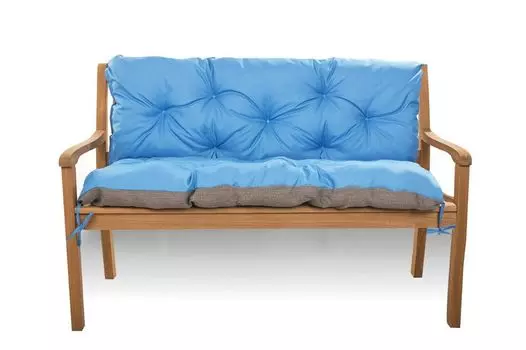 Подушка на скамейку, 110x50x50см| Темно-серый цвет| Садовая подушка| Водонепроницаемая подушка для улицы | Подушка для садовой скамейки | Подушка для скамейки Setgarden, синий