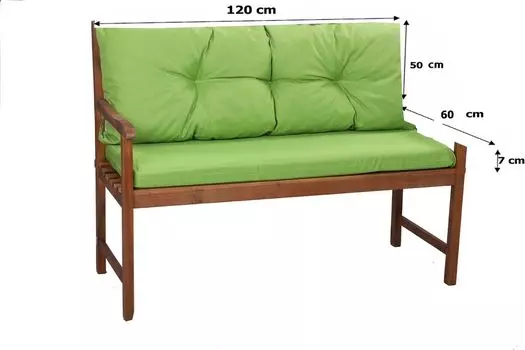 Подушка на скамейку 120 х 60 х 50 синяя | Условия банка | Подушка для садовой скамейки | Голливудская подушка для качелей | Подушки сидений и спинки | Подушка для сиденья скамья | Сетгарден Setgarden, лайм