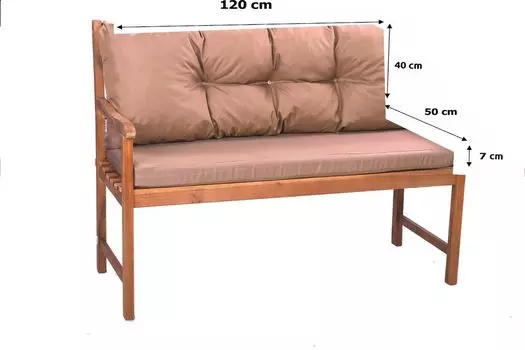 Подушка на скамейку 120 x 50 x 40 красный | Условия банка | Подушка для садовой скамейки | Голливудская подушка для качелей | Подушки сидений и спинки | Подушка для сиденья скамья | Сетгарден Setgarden, бежевый