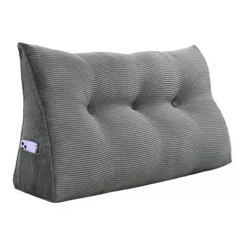 Подушка на спинку для шнура серая Vercart, серый