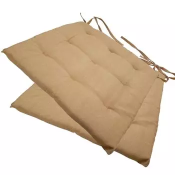 Подушка на стул 40x40x4см антрацит | Подушка сиденья | садовые подушки на мебель из ратана | подушка для стула на открытом воздухе | Подушка сиденья с высокой спинкой NYVI, бежевый