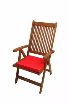 Подушка на стул 40x40x4см оранжевый | Подушка сиденья | садовые подушки на мебель из ратана | подушка для стула на открытом воздухе | Подушка сиденья с высокой спинкой Setgarden, красный