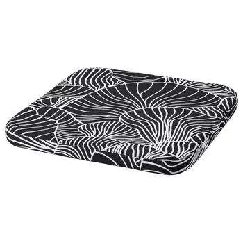 Подушка на стул, черный/белый, 36x36x2,5 см, STAGGSTARR IKEA