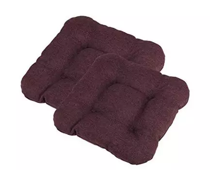 Подушка на стул Chilly Pilley с набором петель, стеганая кухонная подушка, разные размеры, подушка на стул, декоративная подушка, много цветов (2 подушки 45 х 45 см, фиолетовые), фиолетовый