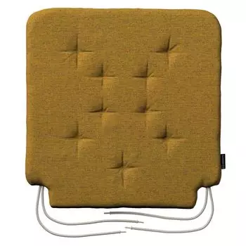 Подушка на стул Christoph со шнурком Dekoria, желтый