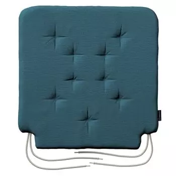 Подушка на стул Christoph со шнурком Dekoria, темно-синий
