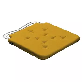 Подушка на стул Christoph со шнурком Dekoria, желтый