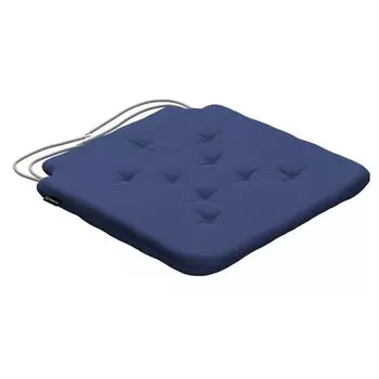 Подушка на стул Christoph со шнурком Dekoria, темно-синий