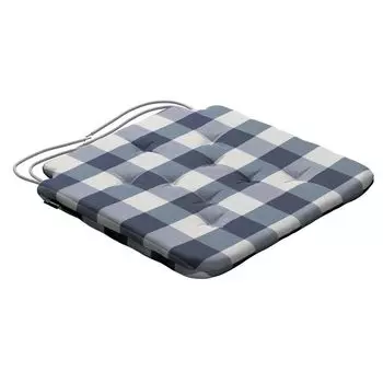 Подушка на стул Christoph со шнурком Dekoria, синий