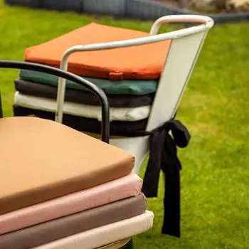 Подушка на стул Dutch Decor JAVA с бантами серая 40х40 см, серый