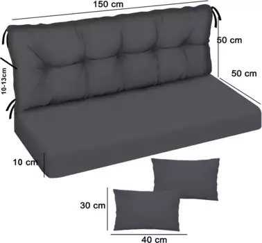 Подушка на стул Ferocity, серый