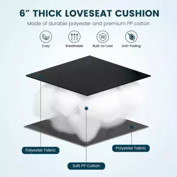 Подушка на стул Goplus, черный