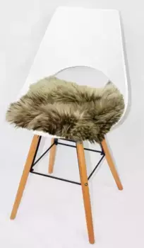 Подушка на стул Heitmann Felle "Ягненок, квадрат", чехол на сиденье, мех сиденья, квадрат, 44х44 см, натуральная кожа ягненка, можно стирать, коричневый