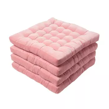 Подушка на стул Homescapes, 40x40x5 см, розовый