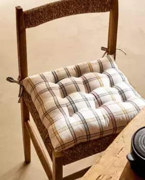 Подушка на стул из окрашенной нити Zara Home, синий