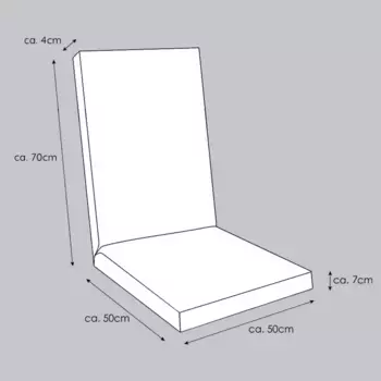 Подушка на стул KETTtex Exklusiv, серо-коричневый