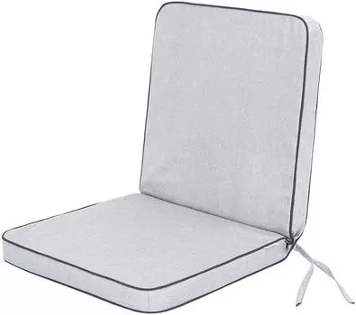Подушка на стул, короткая спинка, садовое кресло Подушка для сиденья Base HL 99x49x5 см, удобная подушка, подушка для садовой подушки, кресло-шезлонг - пепельно-серый Hobbygarden