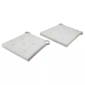 Подушка на стул, кремовый, 42/35x40x4 см, набор из 2 шт. JUSTINA IKEA