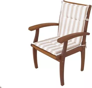 Подушка на стул, круглая универсальная, для офисного стула, стула для столовой Hobbygarden, бежевый