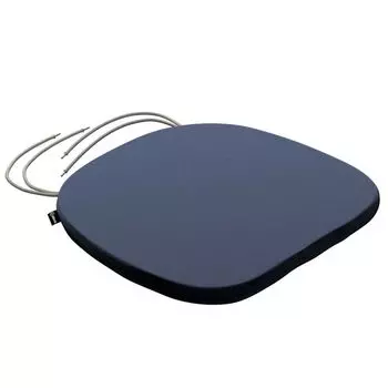 Подушка на стул Marcus со шнурком Dekoria, темно-синий