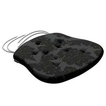 Подушка на стул Peter со шнурком Dekoria, черный