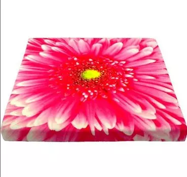 Подушка на стул - подушка для сиденья цветок герберы розового цвета - подушка ок. 40 х 40 х 3 см Mars & More