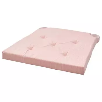 Подушка на стул, розовый/белый, 42/35x40x4 см, JUSTINA IKEA