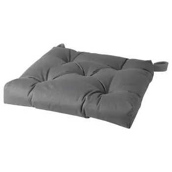 Подушка на стул, серая, 40/35x38x7 см, MALINDA IKEA