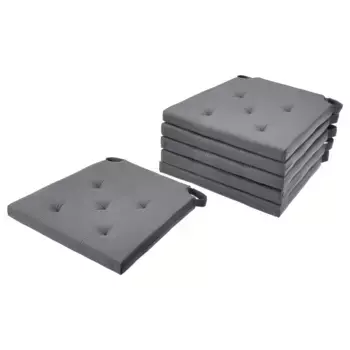 Подушка на стул, серая, 42/35x40x4 см, набор из 6 шт. JUSTINA IKEA
