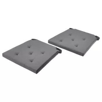 Подушка на стул, серая, 42/35x40x4 см, JUSTINA IKEA