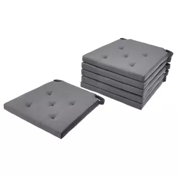 Подушка на стул, серая, 42/35x40x4 см, JUSTINA IKEA