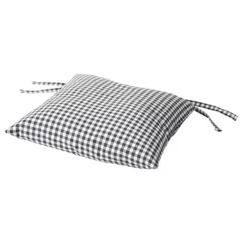 Подушка на стул, серый/белый, 40х40х7 см, INNA IKEA