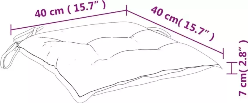 Подушка на стул Vidaxl